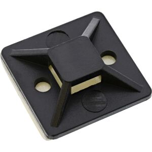 InLine Befestigungssockel für Kabelbinder, 30x30mm, selbstklebend, 10 Stück