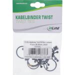 InLine Kabelbinder Twist 26-30mm, schwarz, 10 Stück