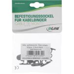 InLine Kabelmanager mit Klebesockel, 10er Pack, schwarz, 2,8 cm