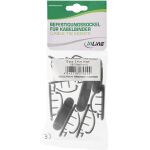 InLine Kabelmanager mit Klebesockel, 10er Pack, schwarz, 5,4 cm