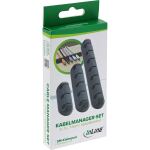 InLine Kabelmanager-Set, 3-, 5-, 7-fach, selbstklebend, schwarz