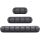 InLine Kabelmanager-Set, 3-, 5-, 7-fach, selbstklebend, schwarz