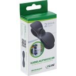 InLine Kabelaufwickler für Gerätekabel, selbstklebend, schwarz, 2er-Set