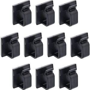 10er Pack InLine Kabelmanager Klebesockel M, Nylon, 3M-Klebepad, schwarz