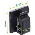 10er Pack InLine Kabelmanager Klebesockel M, Nylon, 3M-Klebepad, schwarz