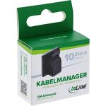 10er Pack InLine Kabelmanager Klebesockel M, Nylon, 3M-Klebepad, schwarz