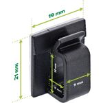 10er Pack InLine Kabelmanager Klebesockel XL, Nylon, 3M-Klebepad, schwarz