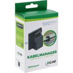 100er Pack InLine Kabelmanager Klebesockel XL, Nylon, 3M-Klebepad, schwarz