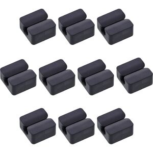10er Pack InLine Kabelclip, 1-fach, selbstklebend, schwarz