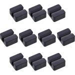 10er Pack InLine Kabelclip, 1-fach, selbstklebend, schwarz