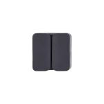 10er Pack InLine Kabelclip, 1-fach, selbstklebend, schwarz