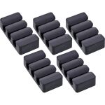 5er Pack InLine Kabelclip, 3-fach, selbstklebend, schwarz