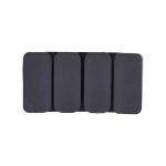 5er Pack InLine Kabelclip, 3-fach, selbstklebend, schwarz