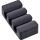 5er Pack InLine Kabelclip, 3-fach, selbstklebend, schwarz