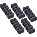 5er Pack InLine Kabelclip, 5-fach, selbstklebend, schwarz