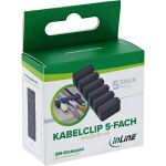 5er Pack InLine Kabelclip, 5-fach, selbstklebend, schwarz