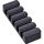5er Pack InLine Kabelclip, 5-fach, selbstklebend, schwarz