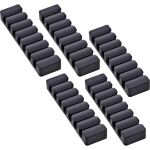 5er Pack InLine Kabelclip, 7-fach, selbstklebend, schwarz