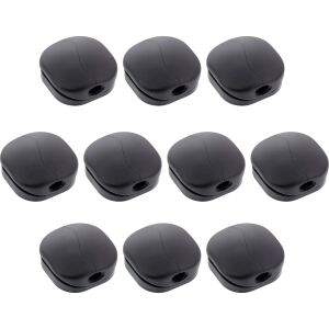10er Pack InLine Click Kabelmanager 1-Line, schwarz