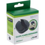 10er Pack InLine Click Kabelmanager 1-Line, schwarz