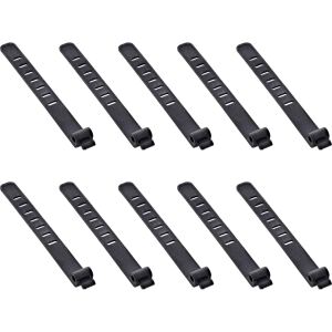 10er Pack InLine Kabelbinder Silikon, wiederverschließbar, 97x10mm, schwarz