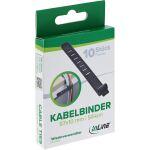 10er Pack InLine Kabelbinder Silikon, wiederverschließbar, 97x10mm, schwarz