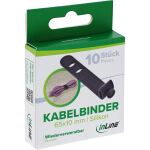 10er Pack InLine Kabelbinder Silikon, wiederverschließbar, 65x10mm, schwarz