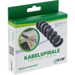 5er Pack InLine Kabelspirale, Kabelmanager 1-fach, 65x30mm, schwarz
