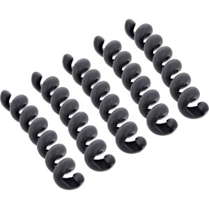 5er Pack InLine Kabelspirale, Kabelmanager 1-fach, 100x16mm, schwarz