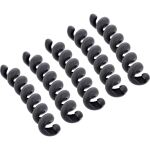 5er Pack InLine Kabelspirale, Kabelmanager 1-fach, 100x16mm, schwarz