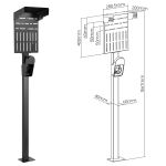 InLine Universal Wallbox-Standfuß mit EV-Ladekabel Halterung, schwarz