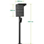 InLine Universal Wallbox-Standfuß XL mit EV-Ladekabel Halterung, schwarz