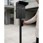 InLine Universal Wallbox-Standfuß XL mit EV-Ladekabel Halterung, schwarz