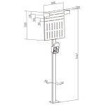 InLine Universal Wallbox-Standfuß XL mit EV-Ladekabel Halterung, schwarz