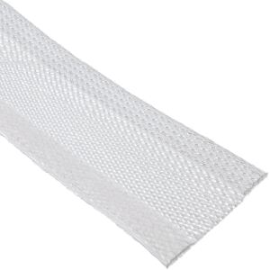 InLine Kabelschlauch, Geflechtschlauch mit Klettverschluss, 1 m, 25 mm, weiß