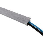 InLine Kabelschlauch, Geflechtschlauch mit Klettverschluss, 1 m, 40 mm, weiß