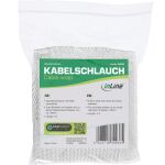 InLine Kabelschlauch, Geflechtschlauch mit Klettverschluss, 1 m, 40 mm, weiß