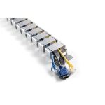InLine Kabelkanal flexibel für höhenverstellbare Tische, 4 Kammern, grau