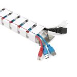 InLine Kabelkanal flexibel für höhenverstellbare Tische, 4 Kammern, weiß