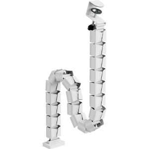 InLine Kabelkanal flexibel, höhenverstellbare Tische mit Tischklemme, weiß
