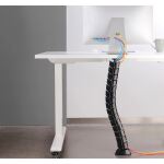 InLine Kabelkanal flexibel, vertikal für Tische, 2 Kammern, 0,80m, schwarz