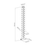InLine Kabelkanal flexibel, vertikal für Tische, 2 Kammern, 0,80m, schwarz