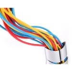 InLine Kabelkanal flexibel, vertikal für Tische, 2 Kammern, 0,80m, silber