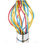 InLine Kabelkanal flexibel, vertikal für Tische, 2 Kammern, 0,80m, silber