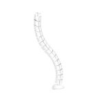 InLine Kabelkanal flexibel, vertikal für Tische, 2 Kammern, 0,80m, weiß