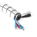 InLine Kabelkanal flexibel, vertikal für Tische, 2 Kammern, 0,80m, weiß