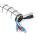 InLine Kabelkanal flexibel, vertikal für Tische, 2 Kammern, 0,80m, weiß