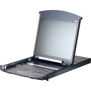 ATEN KL1108VN US Cat.5 KVM over IP Switch 8-Port, 19"-LCD, Dual-Rail, US-Layout