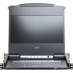 ATEN CL6700MW DE Single Rail 17,3"-LCD Konsole (USB, HDMI / DVI / VGA) DE-Layout