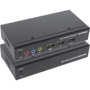 InLine DVI USB KVM Extender, Verlängerung über UTP, mit Audio, bis 50m